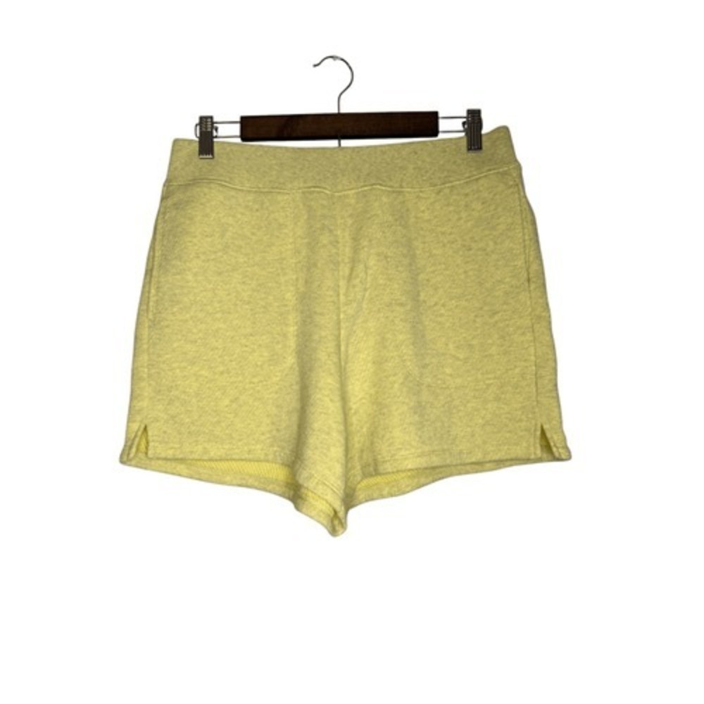 Madewell Heather Yellow Cotton Weekend Lounge Sweatpant Shorts Size Large NWT‎